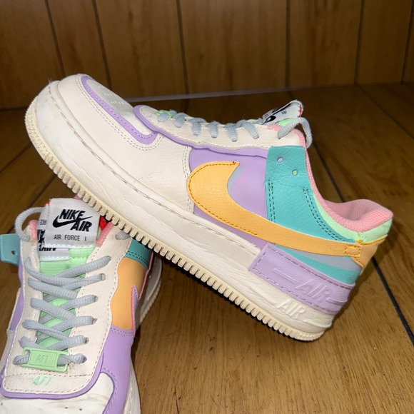 Nike Shoes - Nike Air Force 1 Shadow Pastel Multi Color Athletic Shoes Sneakers Women's